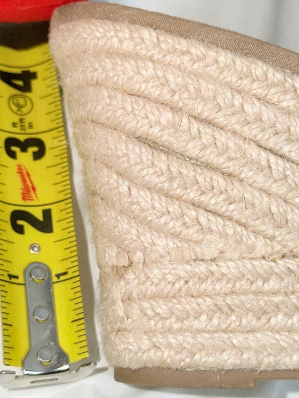 Universal Thread Beige Suede Espadrille Platform Wedge Sandals Peep Toe Size 11 - Picture 12 of 13